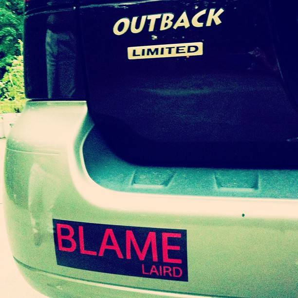 laird hamilton blame laird bumper sticker