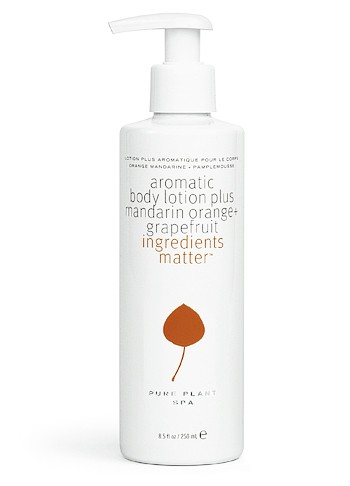 Pure Plant Spa Skincare Review mandarin orange grapefruit body lotion