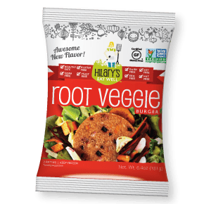 hilary's eat well review root veggie burger