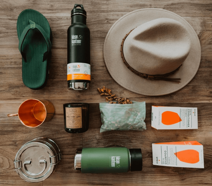 Earth Hero Online Store Review flip flop sandal candle klean kanteen
food storage hat apparel hi bar shampoo